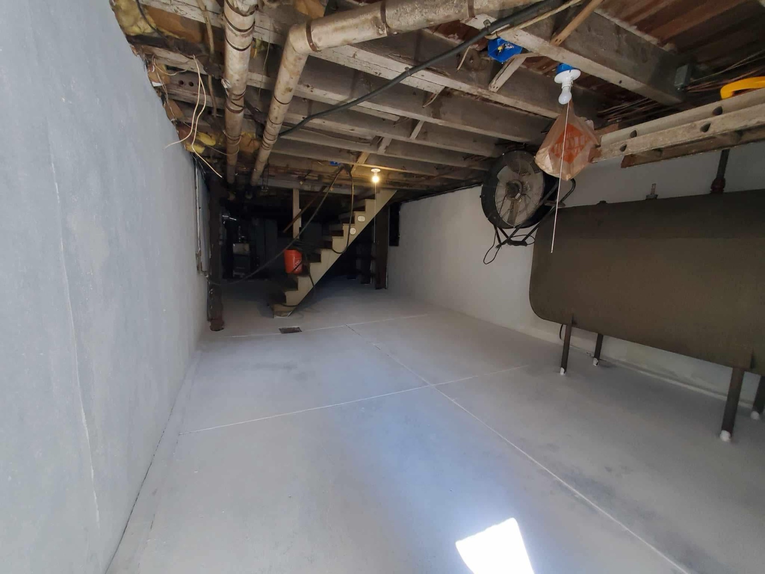 Basement after cleanup