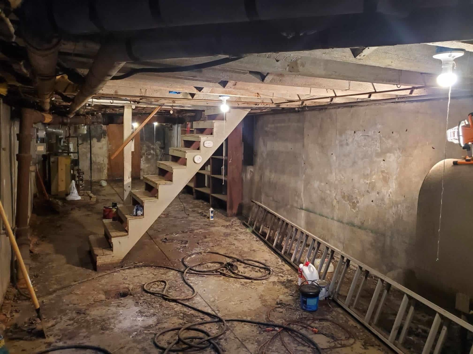 Basement before cleanup